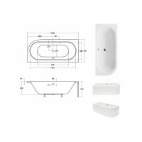 Акрилова ванна Besco Avita 160x75 R, асиметрична (WAV-160-NP)